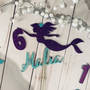 Mermaid cake topper